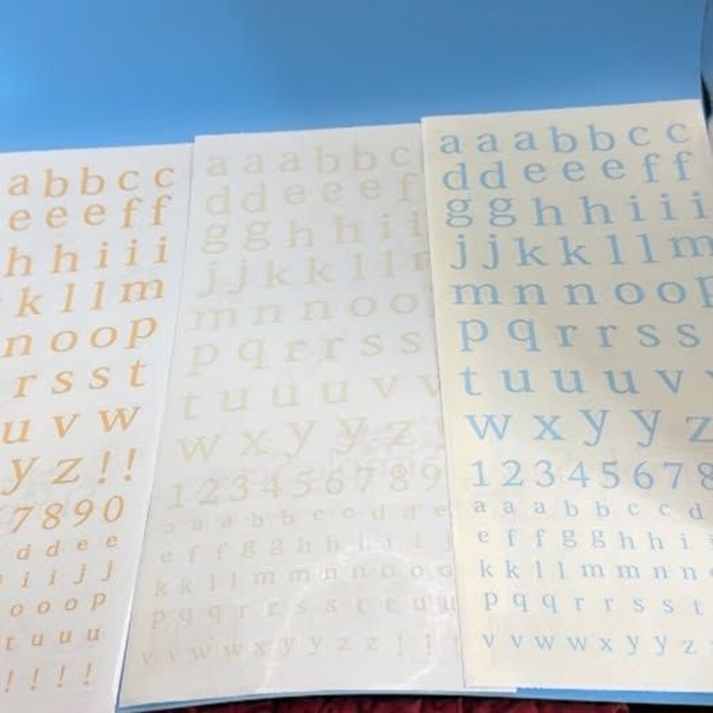Vintage Alphabet Number Stickers
